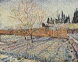 Vincent Van Gogh Wall Art - field on winter